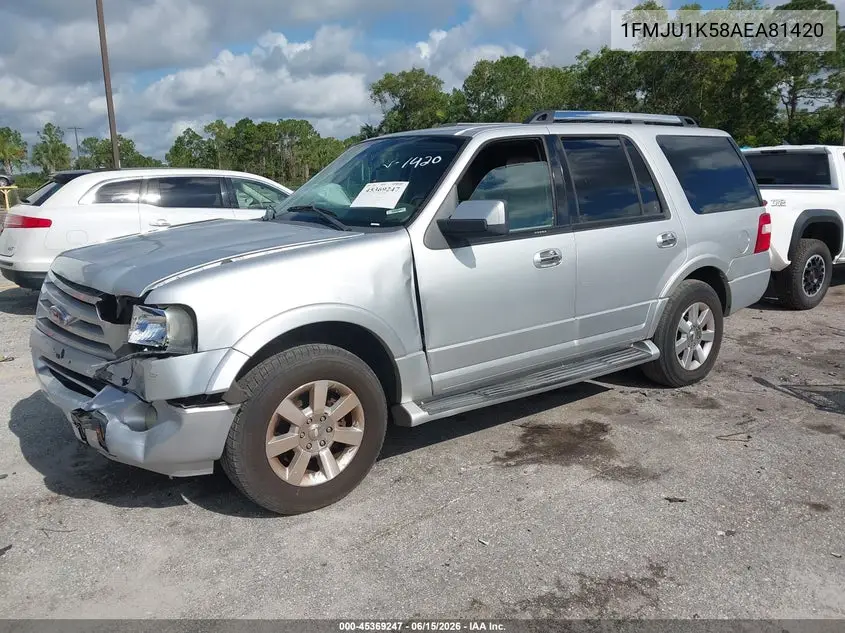 2010 Ford Expedition Limited VIN: 1FMJU1K58AEA81420 Lot: 45369247