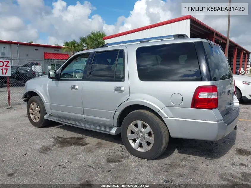 2010 Ford Expedition Limited VIN: 1FMJU1K58AEA81420 Lot: 45369247