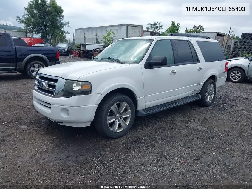 2012 Ford Expedition El Xlt VIN: 1FMJK1J54CEF65403 Lot: 45595021