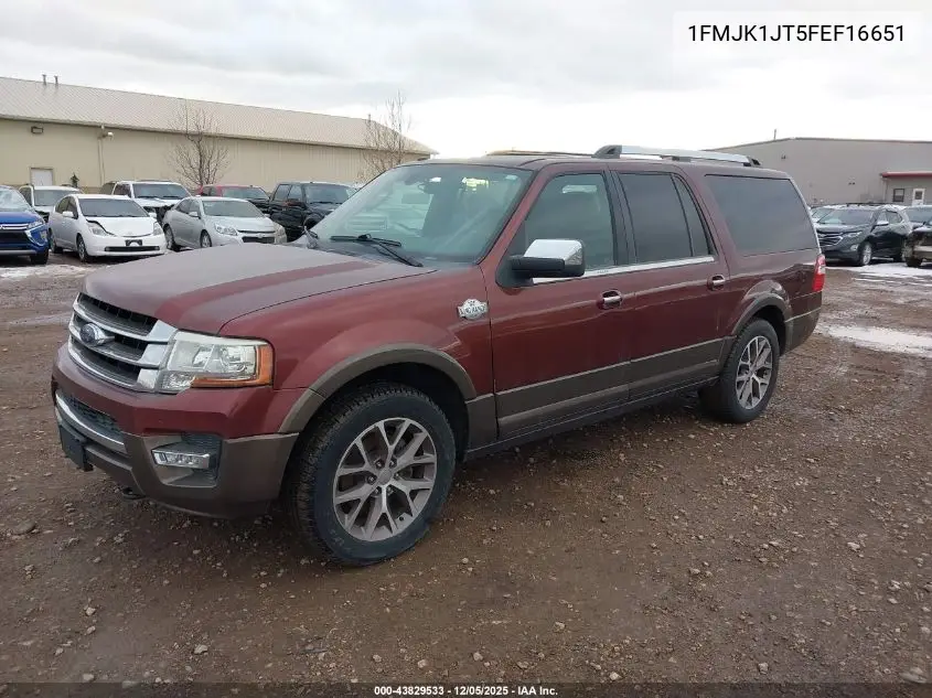 1FMJK1JT5FEF16651 2015 Ford Expedition El King Ranch