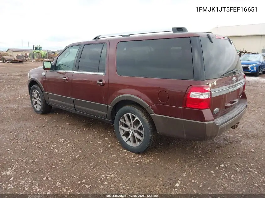 1FMJK1JT5FEF16651 2015 Ford Expedition El King Ranch