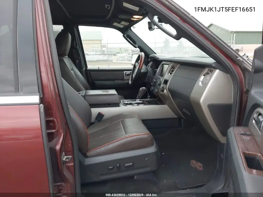 1FMJK1JT5FEF16651 2015 Ford Expedition El King Ranch