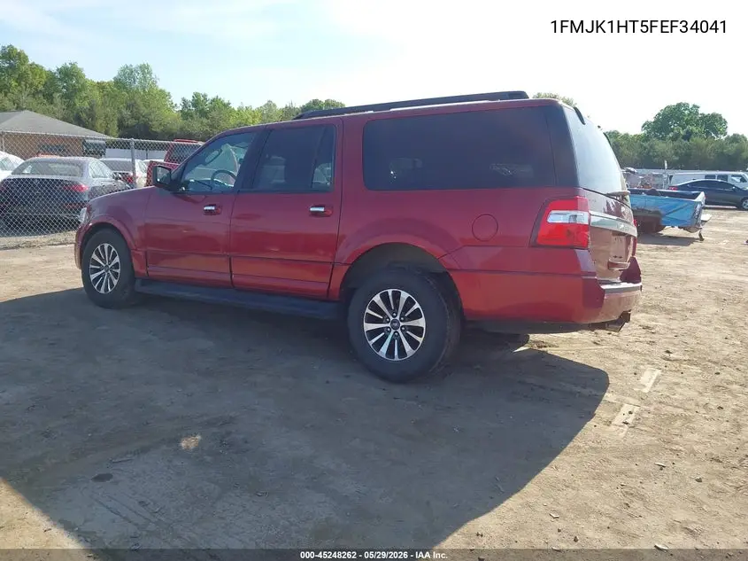 2015 Ford Expedition El Xlt VIN: 1FMJK1HT5FEF34041 Lot: 45248262