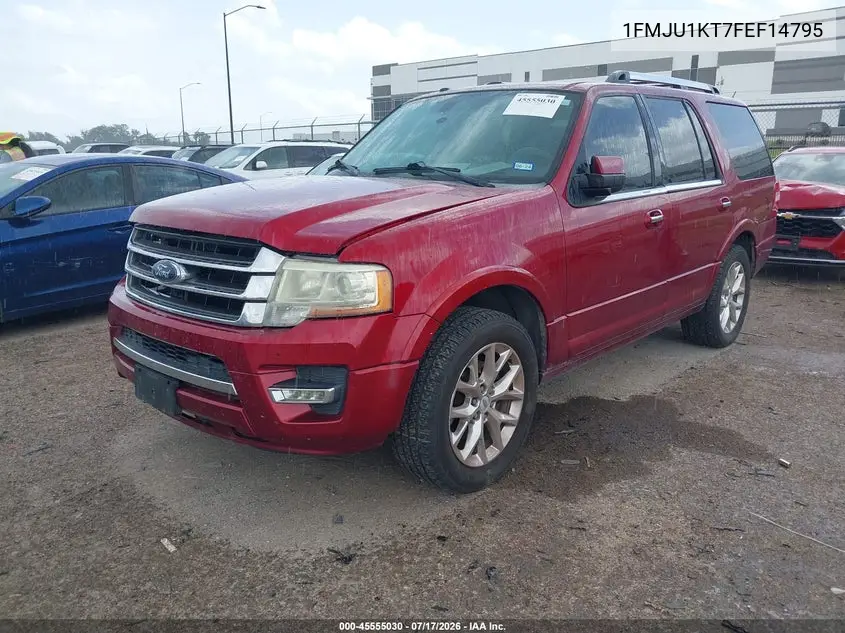 2015 Ford Expedition Limited VIN: 1FMJU1KT7FEF14795 Lot: 45555030