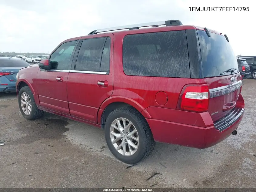 2015 Ford Expedition Limited VIN: 1FMJU1KT7FEF14795 Lot: 45555030