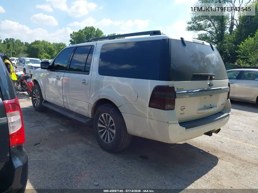 2015 Ford Expedition El Xlt VIN: 1FMJK1JT9FEF43545 Lot: 45597145