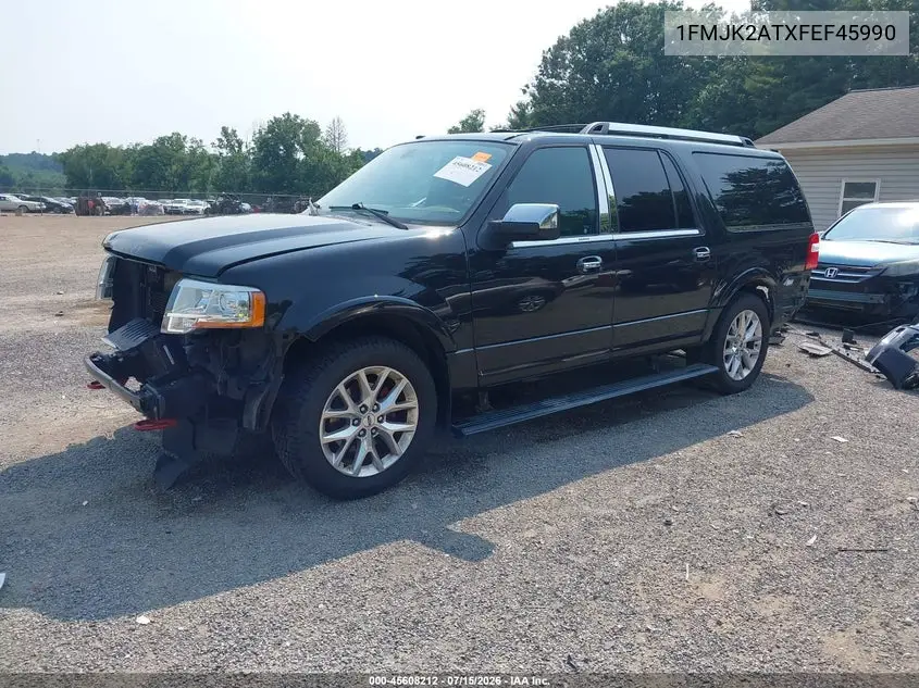 2015 Ford Expedition Max Limited VIN: 1FMJK2ATXFEF45990 Lot: 45608212
