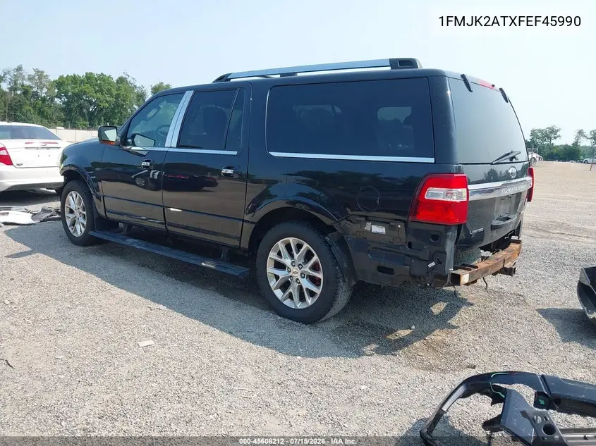 2015 Ford Expedition Max Limited VIN: 1FMJK2ATXFEF45990 Lot: 45608212