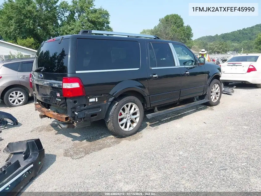 2015 Ford Expedition Max Limited VIN: 1FMJK2ATXFEF45990 Lot: 45608212