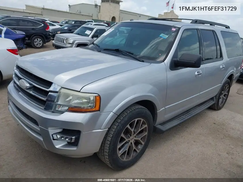 2015 Ford Expedition El Xlt VIN: 1FMJK1HT6FEF31729 Lot: 45651681