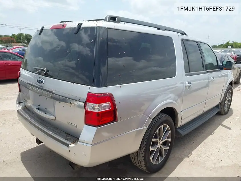 2015 Ford Expedition El Xlt VIN: 1FMJK1HT6FEF31729 Lot: 45651681