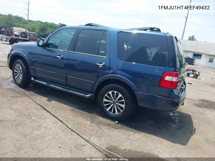 2015 Ford Expedition Xlt VIN: 1FMJU1HT4FEF49432 Lot: 45668880