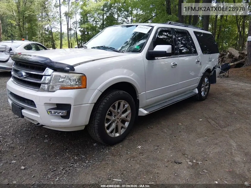 2016 Ford Expedition El Limited VIN: 1FMJK2ATXGEF28978 Lot: 45663246