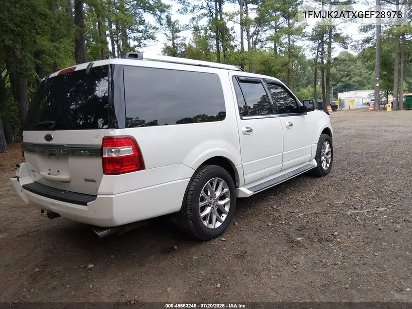 2016 Ford Expedition El Limited VIN: 1FMJK2ATXGEF28978 Lot: 45663246