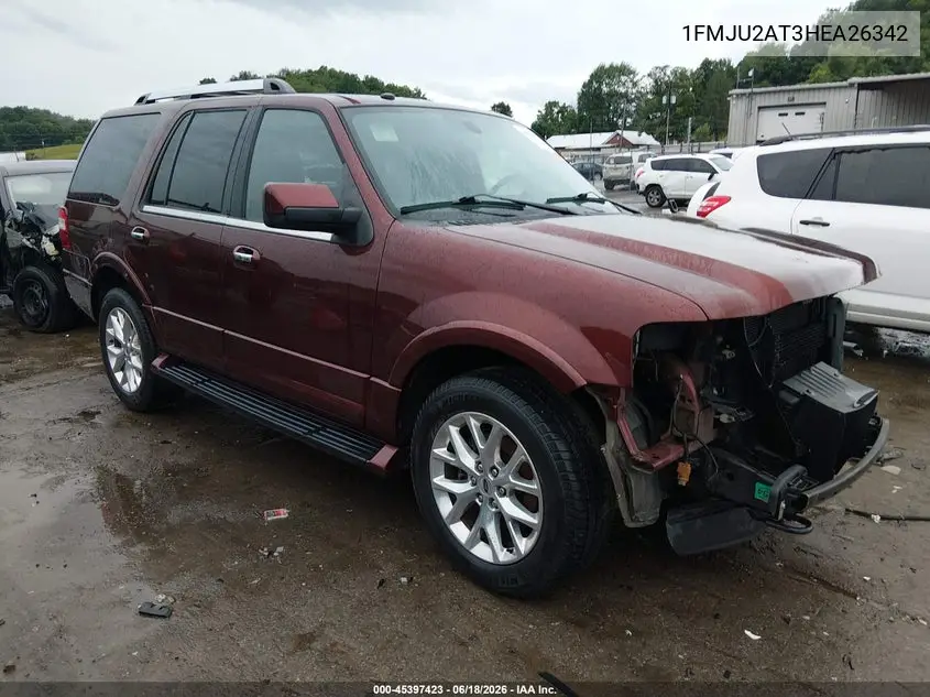 2017 Ford Expedition Limited VIN: 1FMJU2AT3HEA26342 Lot: 45397423