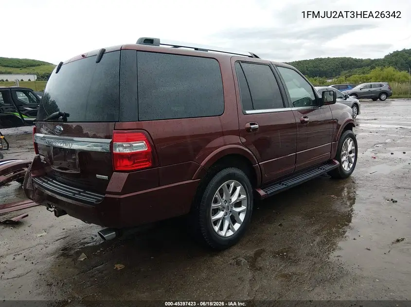 2017 Ford Expedition Limited VIN: 1FMJU2AT3HEA26342 Lot: 45397423