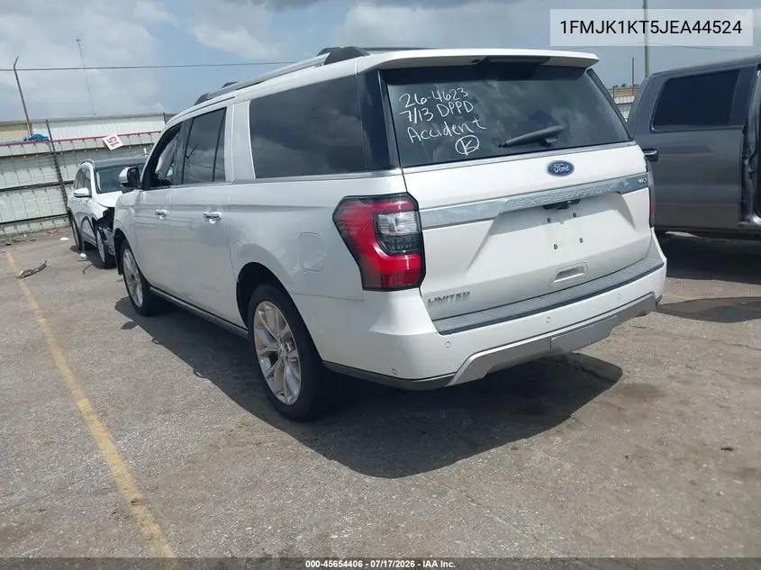 2018 Ford Expedition Max Limited VIN: 1FMJK1KT5JEA44524 Lot: 45654406