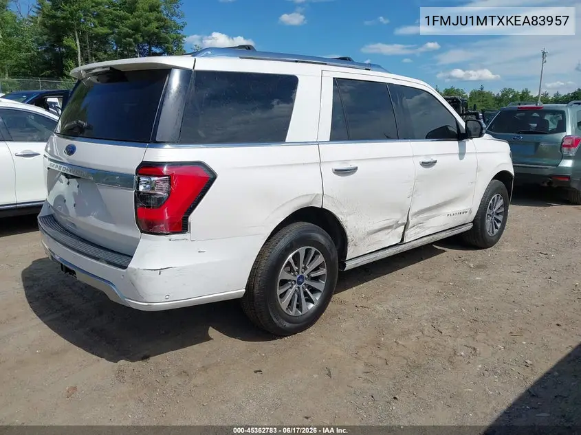 2019 Ford Expedition Platinum VIN: 1FMJU1MTXKEA83957 Lot: 45362783