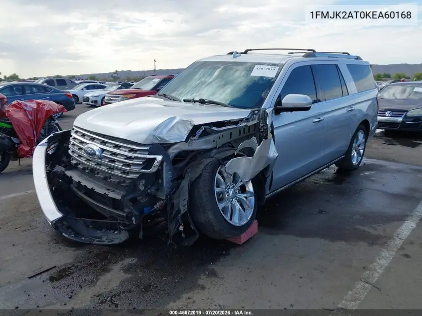 2019 Ford Expedition Max Limited VIN: 1FMJK2AT0KEA60168 Lot: 45672019