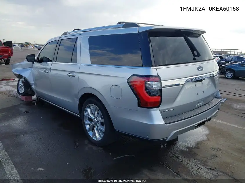 2019 Ford Expedition Max Limited VIN: 1FMJK2AT0KEA60168 Lot: 45672019