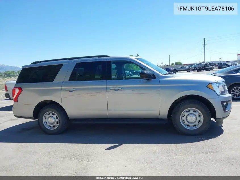 2020 Ford Expedition Xl Max VIN: 1FMJK1GT9LEA78106 Lot: 45158882