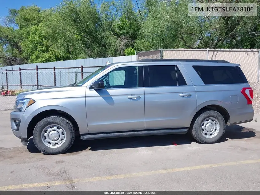2020 Ford Expedition Xl Max VIN: 1FMJK1GT9LEA78106 Lot: 45158882
