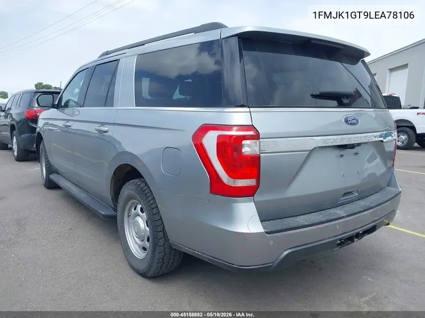 2020 Ford Expedition Xl Max VIN: 1FMJK1GT9LEA78106 Lot: 45158882
