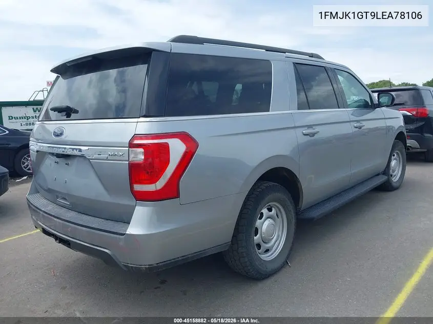 2020 Ford Expedition Xl Max VIN: 1FMJK1GT9LEA78106 Lot: 45158882