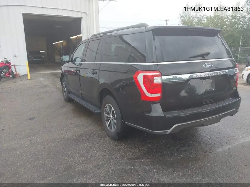 2020 Ford Expedition Xl Max VIN: 1FMJK1GT9LEA81863 Lot: 45454638