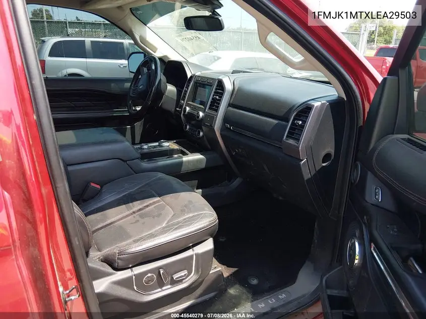 2020 Ford Expedition Platinum Max VIN: 1FMJK1MTXLEA29503 Lot: 45540279