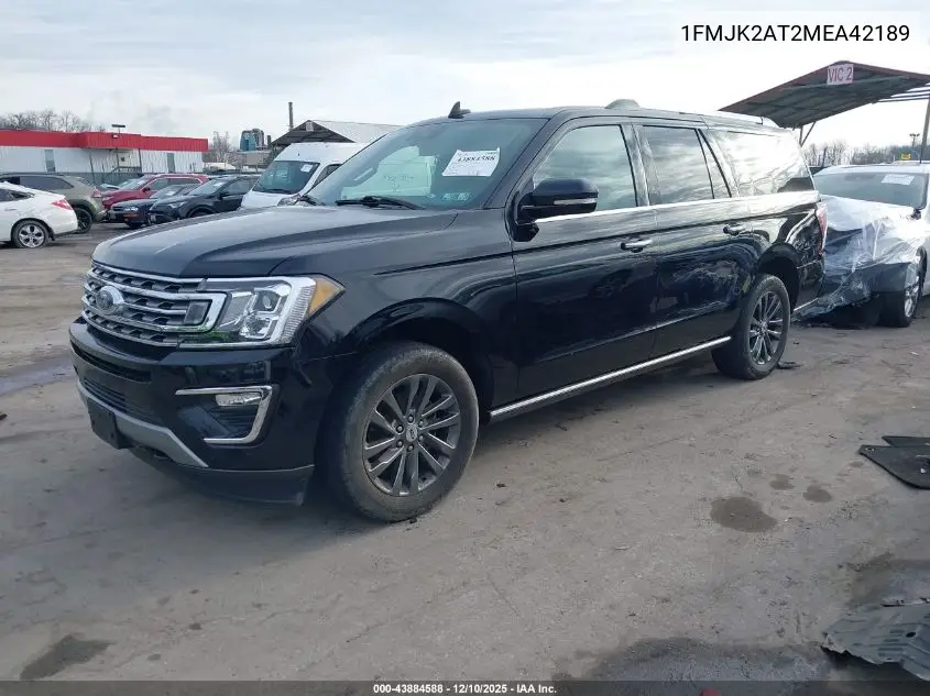 1FMJK2AT2MEA42189 2021 Ford Expedition Limited Max