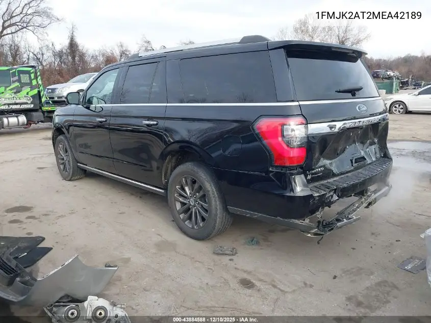 1FMJK2AT2MEA42189 2021 Ford Expedition Limited Max
