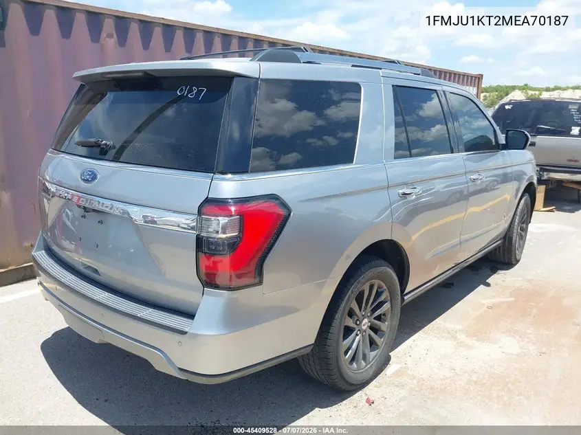 2021 Ford Expedition Limited VIN: 1FMJU1KT2MEA70187 Lot: 45409528