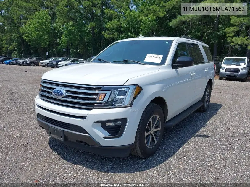 2021 Ford Expedition Xl VIN: 1FMJU1GT6MEA71562 Lot: 45549694