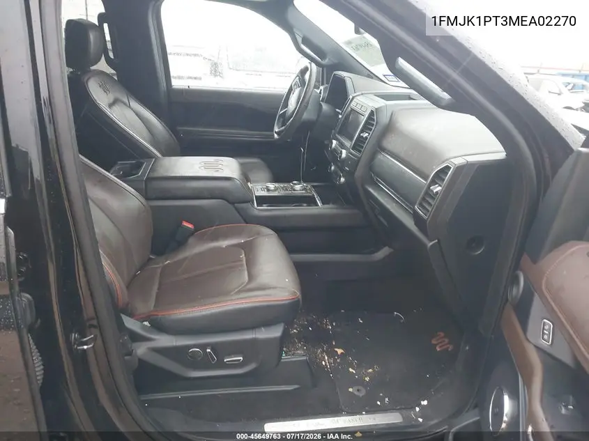 2021 Ford Expedition King Ranch Max VIN: 1FMJK1PT3MEA02270 Lot: 45649763