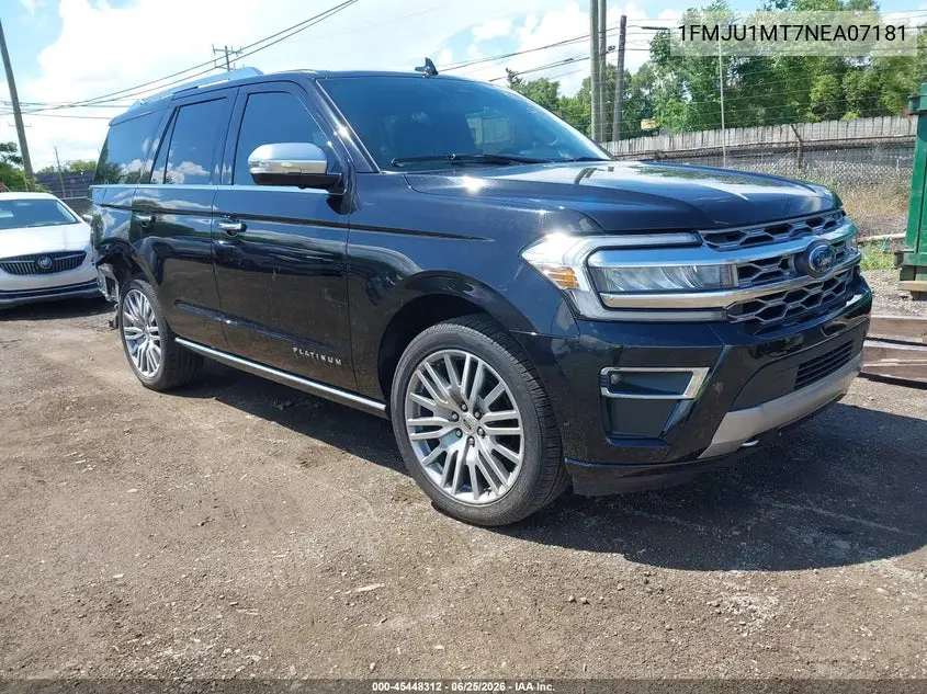 2022 Ford Expedition Platinum VIN: 1FMJU1MT7NEA07181 Lot: 45448312