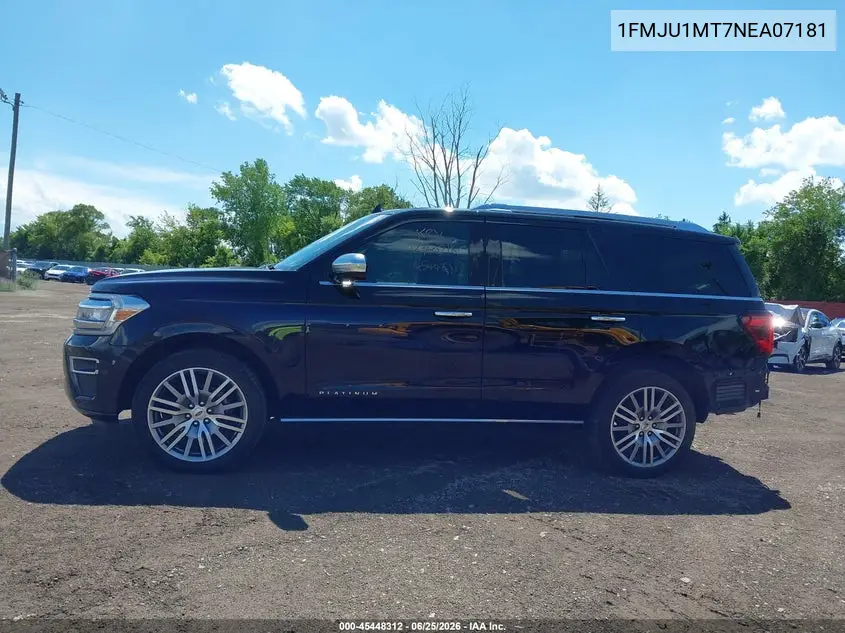 2022 Ford Expedition Platinum VIN: 1FMJU1MT7NEA07181 Lot: 45448312