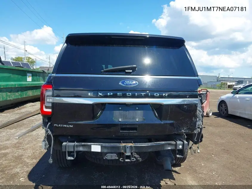 2022 Ford Expedition Platinum VIN: 1FMJU1MT7NEA07181 Lot: 45448312