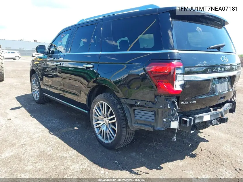 2022 Ford Expedition Platinum VIN: 1FMJU1MT7NEA07181 Lot: 45448312