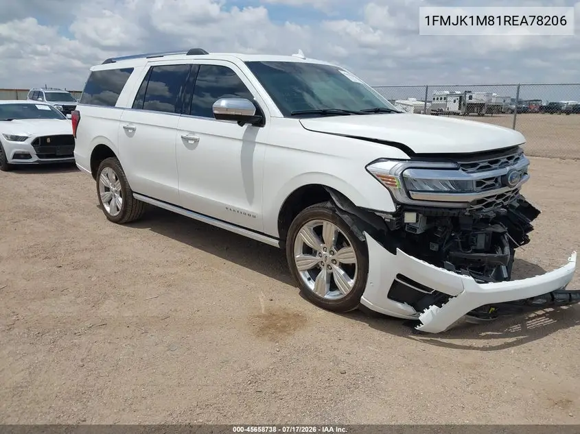 2024 Ford Expedition Platinum Max VIN: 1FMJK1M81REA78206 Lot: 45658738