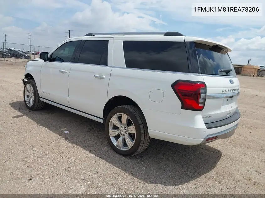 2024 Ford Expedition Platinum Max VIN: 1FMJK1M81REA78206 Lot: 45658738