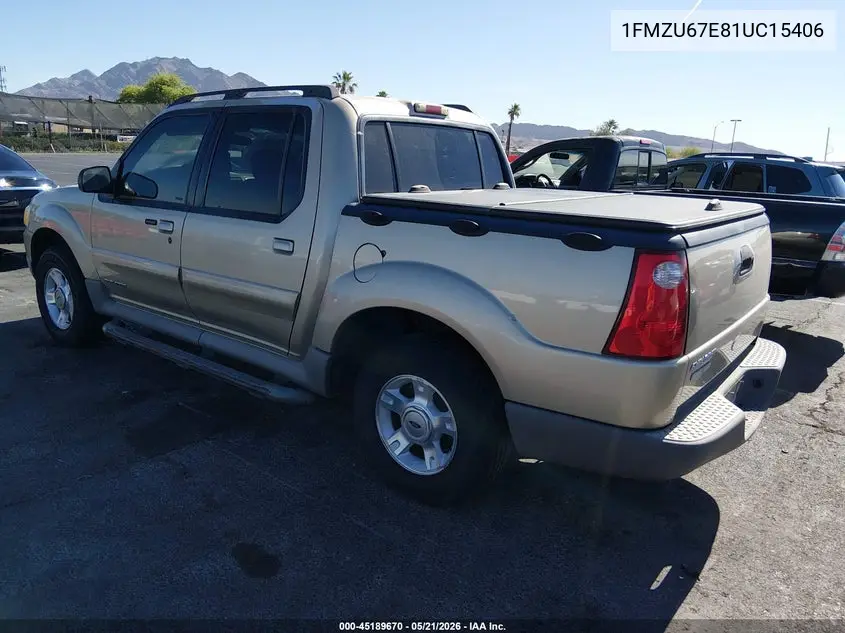 2001 Ford Explorer Sport Trac VIN: 1FMZU67E81UC15406 Lot: 45189670