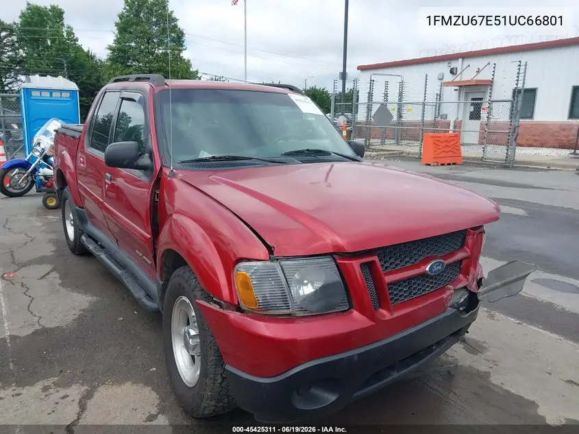 2001 Ford Explorer Sport Trac VIN: 1FMZU67E51UC66801 Lot: 45425311