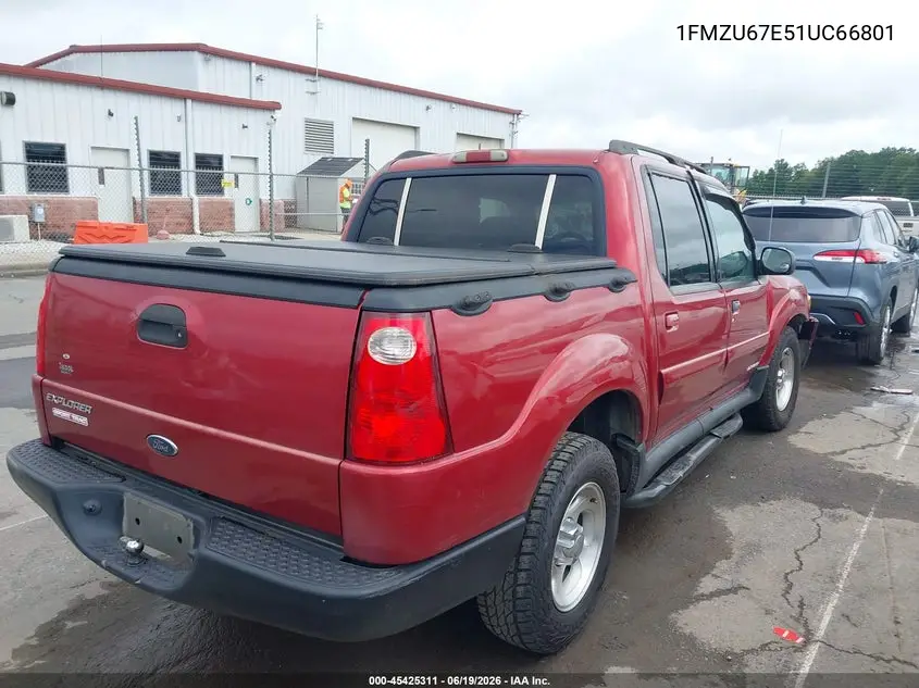 2001 Ford Explorer Sport Trac VIN: 1FMZU67E51UC66801 Lot: 45425311