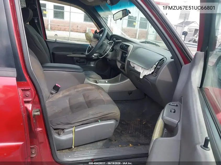 2001 Ford Explorer Sport Trac VIN: 1FMZU67E51UC66801 Lot: 45425311