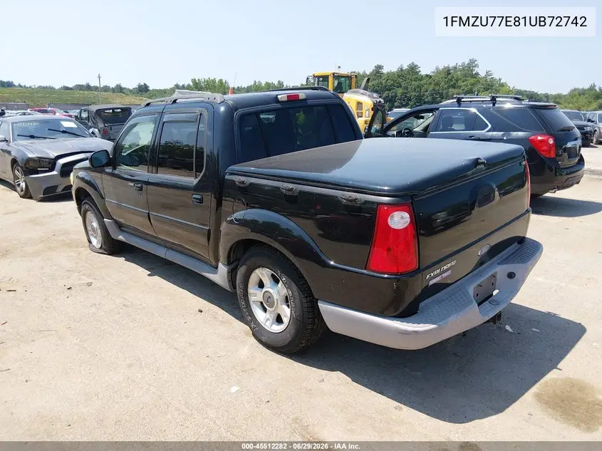 2001 Ford Explorer Sport Trac VIN: 1FMZU77E81UB72742 Lot: 45512282
