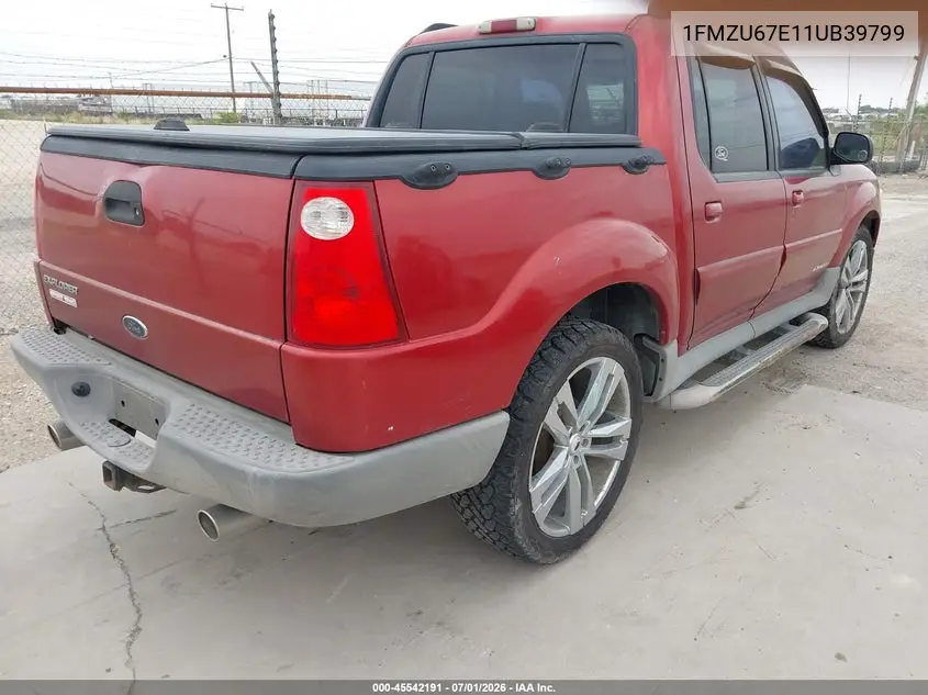 2001 Ford Explorer Sport Trac VIN: 1FMZU67E11UB39799 Lot: 45542191
