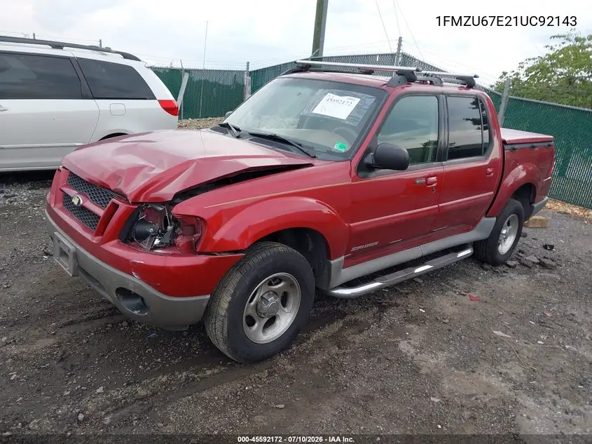 2001 Ford Explorer Sport Trac VIN: 1FMZU67E21UC92143 Lot: 45592172