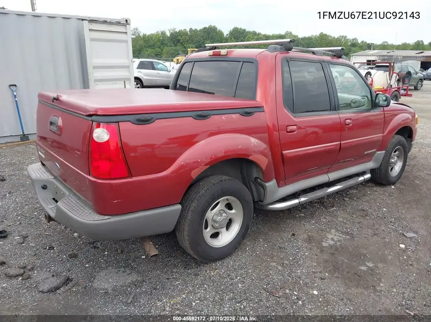 2001 Ford Explorer Sport Trac VIN: 1FMZU67E21UC92143 Lot: 45592172