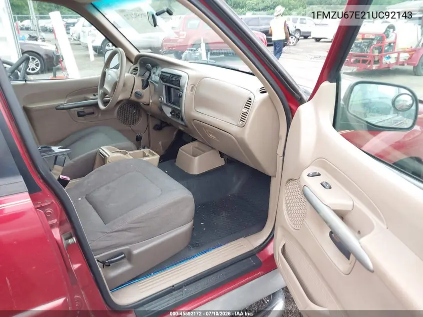 2001 Ford Explorer Sport Trac VIN: 1FMZU67E21UC92143 Lot: 45592172
